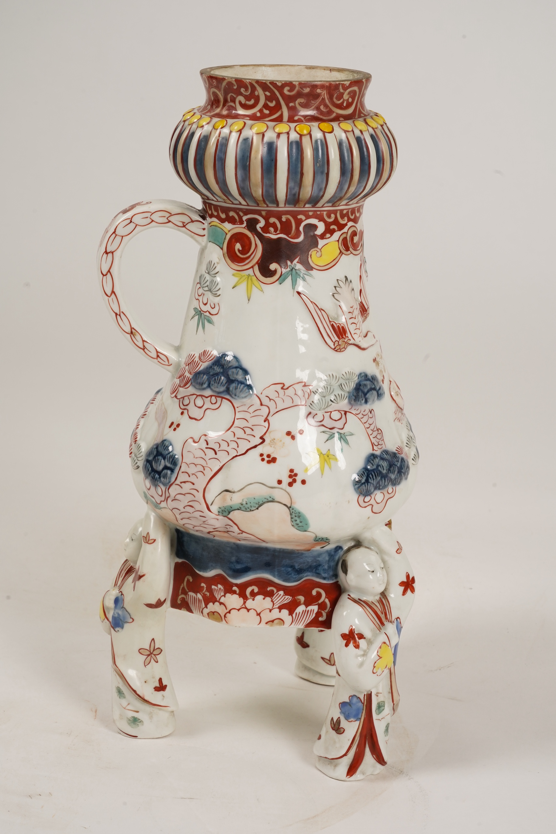 A Samson Imari coffee pot, modelled on an Arita design